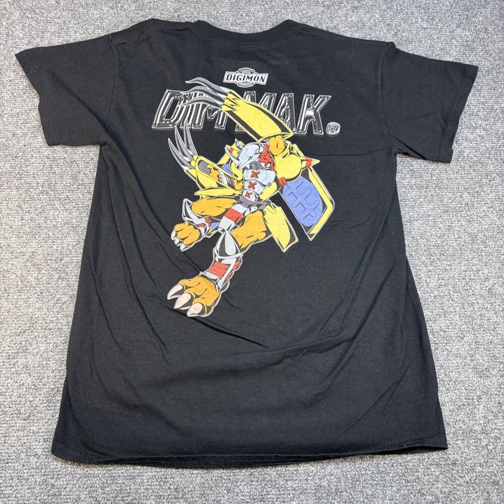 RARE Dim Mak‎ x Digimon T-Shirt Men's S Black Steve Aoki Graphic Made in USA